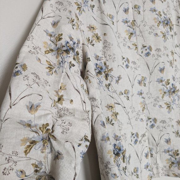 KILT New Zealand Brand Cotton Linen Floral Print Blazer (Size: 14) - Picture 4 of 7